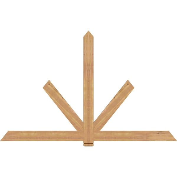 Ekena Millwork Kennewick Timber Gable Bracket, Western Red Cedar, 96"W x 60"H x 1 1/2"D x 5 1/2"F, 15/12 Pitch GBW096X60X0206KEN00SWR - main
